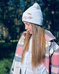 Gorro tejido bordada a mano