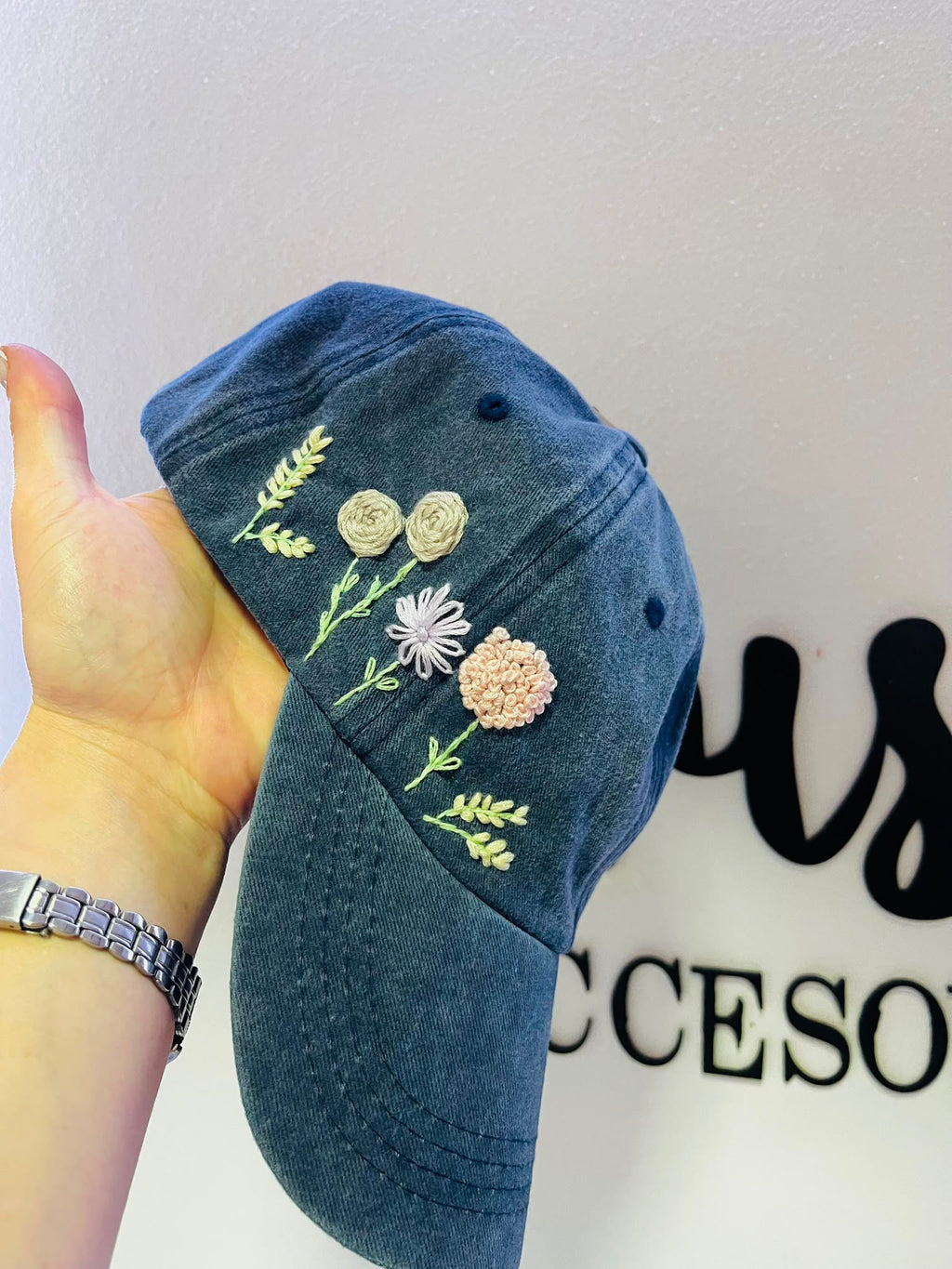 Gorro Bordado Azul Marino Adulto