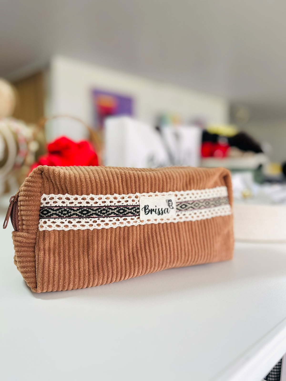 Cartuchera de Pana con Guarda