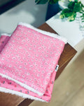Cuello Pana Rosa Estampada con Sherpa para Niña